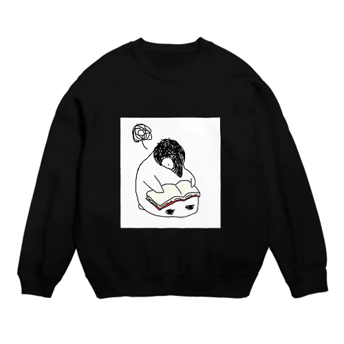 本を読むエンペラーちゃん Crew Neck Sweatshirt