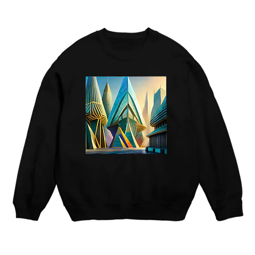 ジオメトリック都市 Crew Neck Sweatshirt