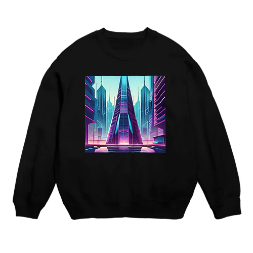 サイバーパンク都市 Crew Neck Sweatshirt