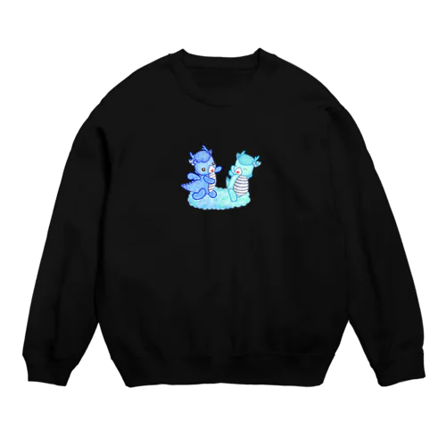 キャンディードラゴン　青 Crew Neck Sweatshirt