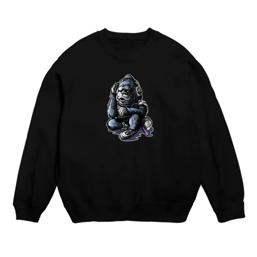 ヘッドホンゴリラ Crew Neck Sweatshirt