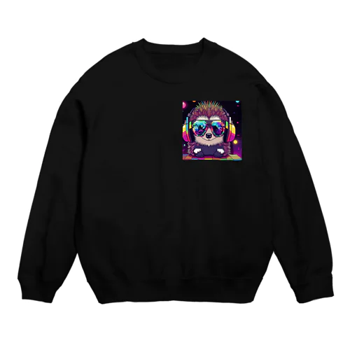 アゲ上げ！DJハリネズミくん Crew Neck Sweatshirt