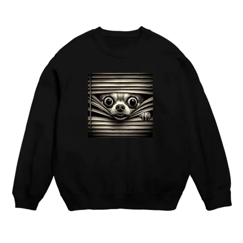 ホラー的チワワ Crew Neck Sweatshirt