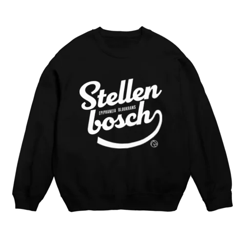 ステレンボッシュ（タイポグラフィWHITE） Crew Neck Sweatshirt