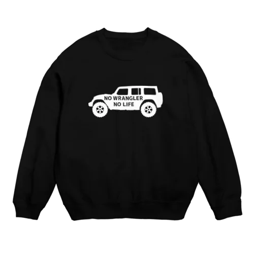 ノーラングラーノーライフ ジープ ホワイト Crew Neck Sweatshirt