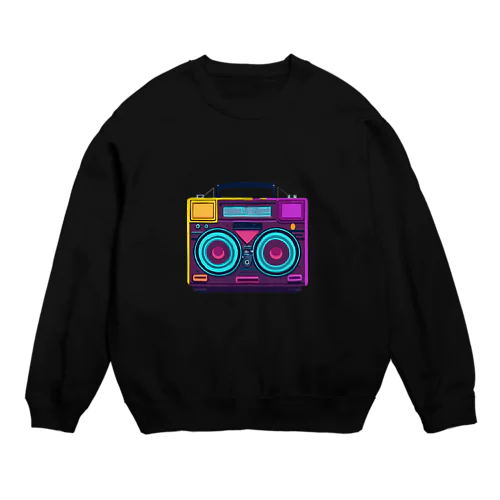 レトロなラジカセ Crew Neck Sweatshirt