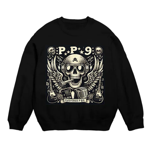 バンド風Tシャツ　髑髏 Crew Neck Sweatshirt