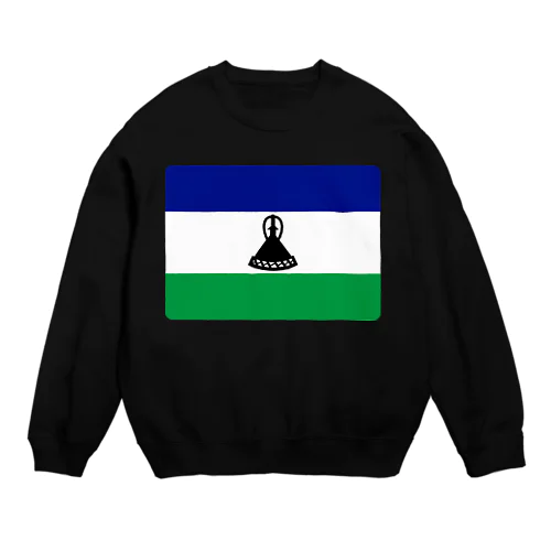 レソトの国旗 Crew Neck Sweatshirt