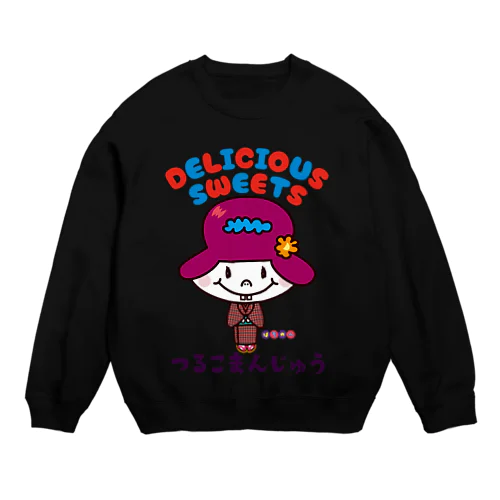 つるこまんじゅう Crew Neck Sweatshirt