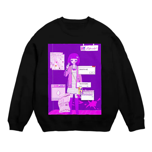 まほうしょうじょ Crew Neck Sweatshirt