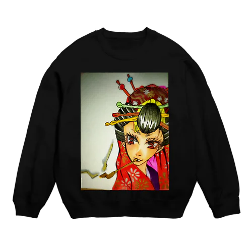 花魁金煙管｡ Crew Neck Sweatshirt