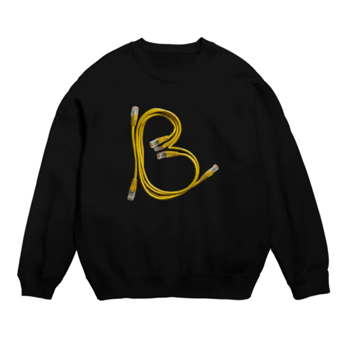 ケーブル配線コードで作ったイニシャル-B Crew Neck Sweatshirt