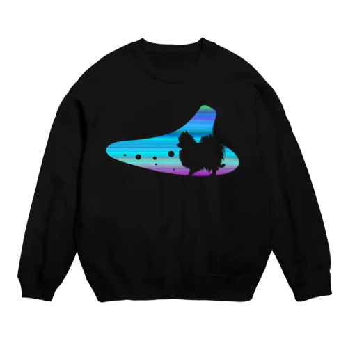 オカリナポメラニアン Crew Neck Sweatshirt