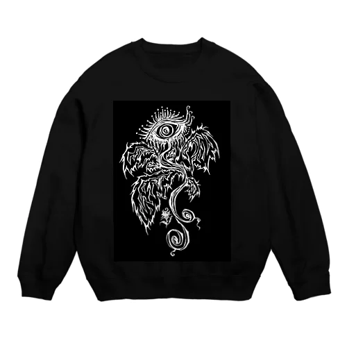 「露悪の、その先へ」（黒） Crew Neck Sweatshirt