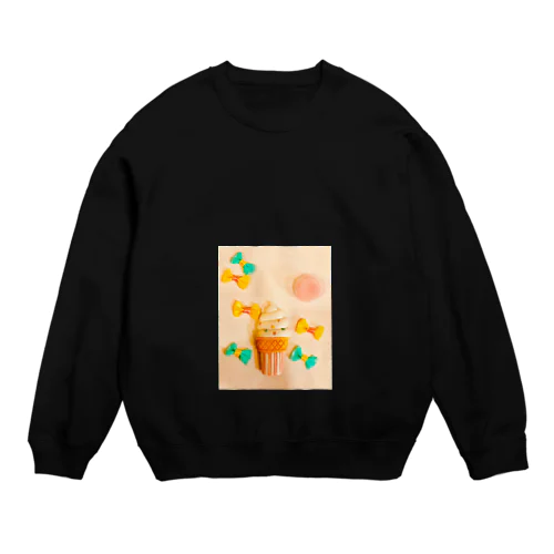 ソフトクリーム＆リボンちゃん Crew Neck Sweatshirt