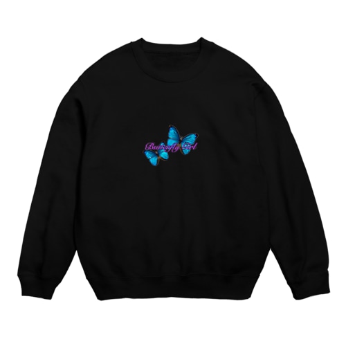 🦋butterfly girl🦋 Crew Neck Sweatshirt