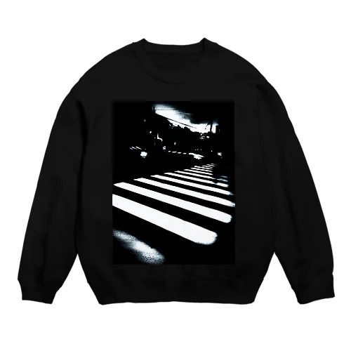 横断歩道(モノクロ) Crew Neck Sweatshirt