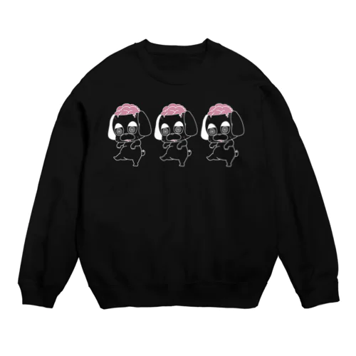 脳みそゾンビいぬ Crew Neck Sweatshirt