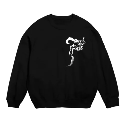 ドラゴン3塗り絵デザイン Crew Neck Sweatshirt