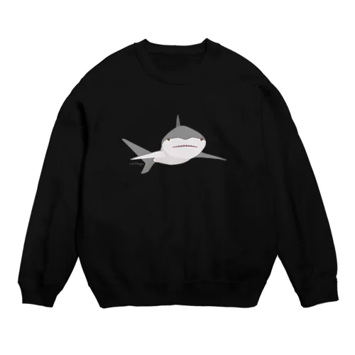 ほわっとサメ/ぽんっとワンポイント Crew Neck Sweatshirt