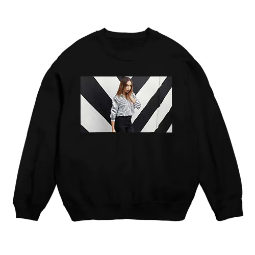 金髪美人美女 Crew Neck Sweatshirt