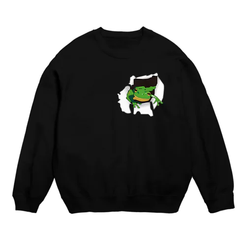 破れから蛙 Crew Neck Sweatshirt