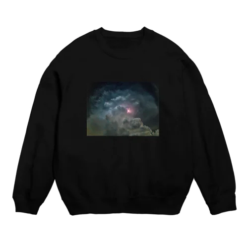 夏と雷雲 Crew Neck Sweatshirt