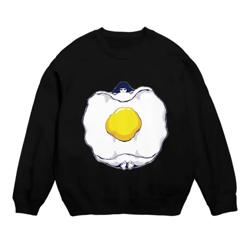 目玉焼きおふとん女子。 Crew Neck Sweatshirt