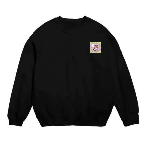 大麻おティー🌱×キメねこ コラボグッズ Crew Neck Sweatshirt