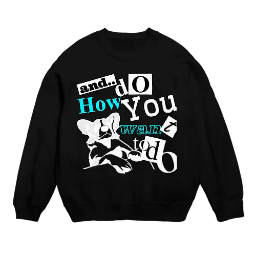 博多コーギーひろし『で？（反転ver.）』 Crew Neck Sweatshirt