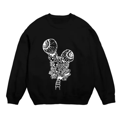 ガイコツコツくん(くろ) Crew Neck Sweatshirt