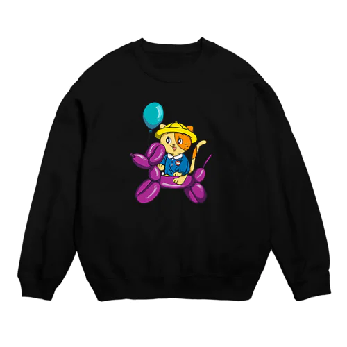 ねこ美と犬ふうせんのおさんぽ Crew Neck Sweatshirt