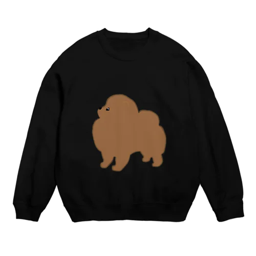 Puppy 子犬のポメラニアン Crew Neck Sweatshirt