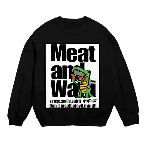 meat and wani Crew Neck Sweatshirt
