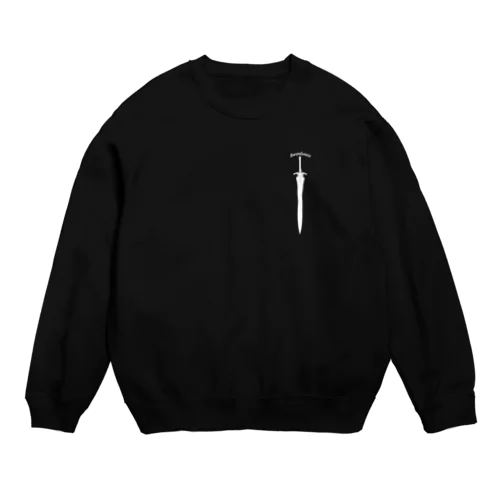 "Swordman" ソードマン_Black Crew Neck Sweatshirt