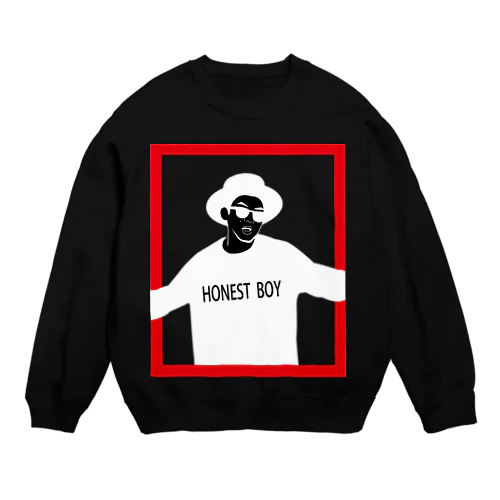 HONEST BOY BLACK Crew Neck Sweatshirt