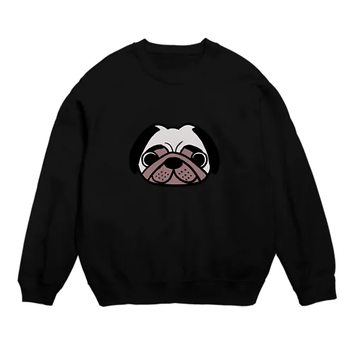 パグおじさんゴロ画伯 Crew Neck Sweatshirt