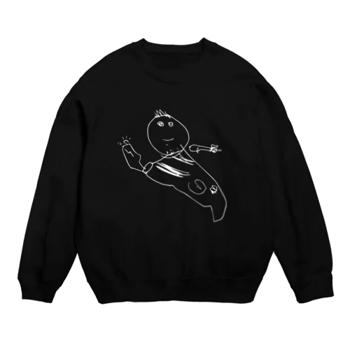 はなちゃんの似顔絵シリーズ Ⅰ (黒) Crew Neck Sweatshirt