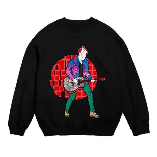Guitar Boy／濃色スウェット Crew Neck Sweatshirt