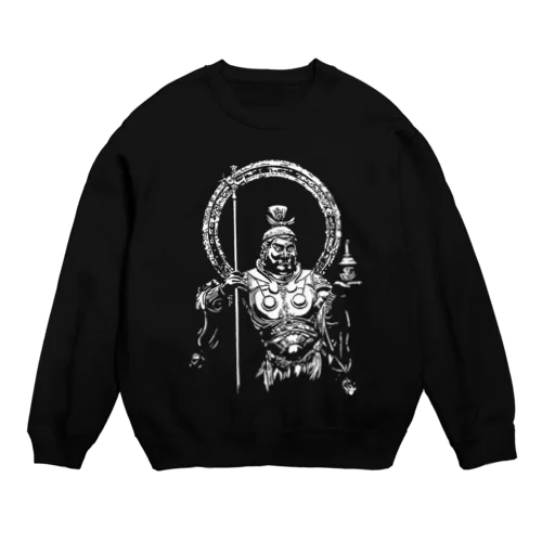 毘沙門天（白） Crew Neck Sweatshirt