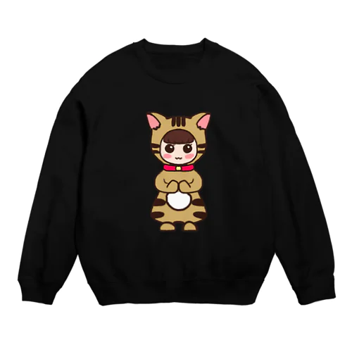 cute cat Crew Neck Sweatshirt