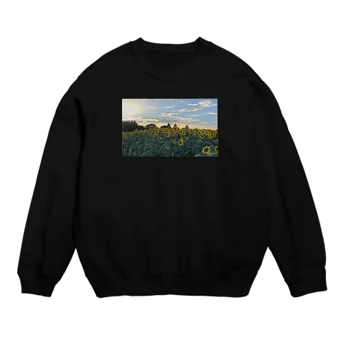 夏のひまわり畑 Crew Neck Sweatshirt