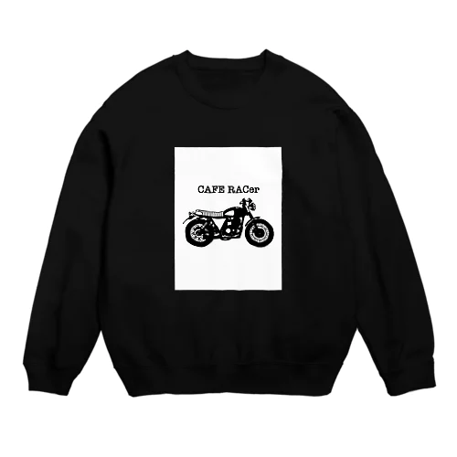 カフェレーサー大好き人 Crew Neck Sweatshirt