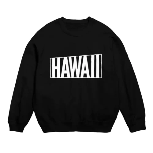 Trapezoidal frame 【Hawaii】 ブラック Crew Neck Sweatshirt