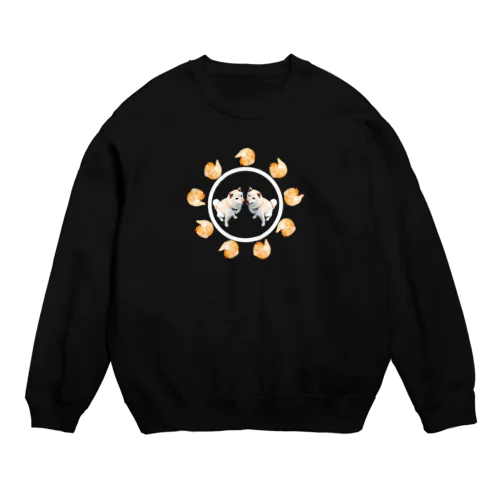 阿吽柴犬ぽんぽろぽん Crew Neck Sweatshirt