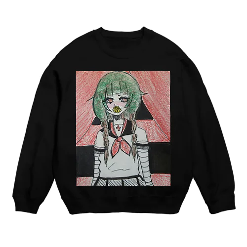 セーラー少女と華 Crew Neck Sweatshirt