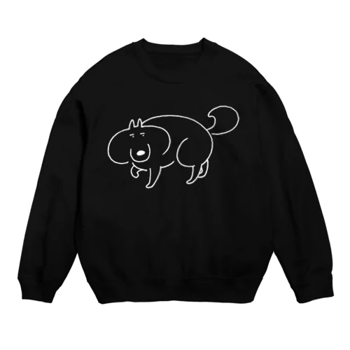 いぬまゆげの散歩 ホワイト Crew Neck Sweatshirt