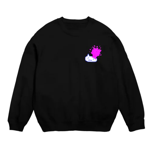 溢血（ワンポイント・白） Crew Neck Sweatshirt