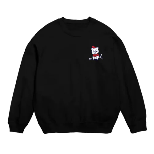 ヤンキー猫くん (赤) Crew Neck Sweatshirt