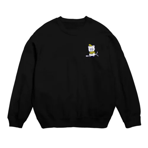 ヤンキー猫くん (黄色) Crew Neck Sweatshirt